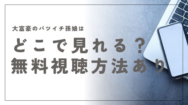 大富豪のバツイチ孫娘はどこで見れる？無料視聴や配信サービスを徹底ガイド